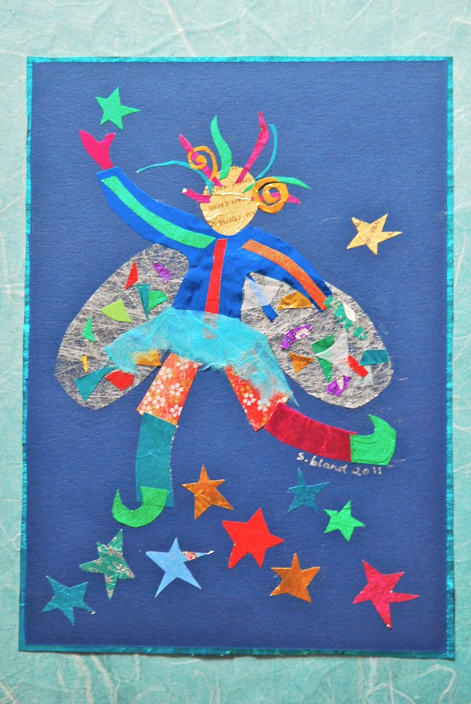"STar Fairy", Paper Collage, 2012, 8"x 10", Private Collection 
